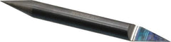 Accupro - 1/4 Inch Diameter, 2-1/2 Inch Overall Length, 3/8 Inch Split Length, Solid Carbide, Conical Point Split End Carbide Blank - Single End, 30° Point - Exact Tool & Supply