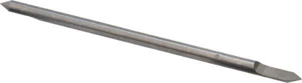 Accupro - 1/8 Inch Diameter, 3 Inch Overall Length, 3/8 Inch Split Length, Solid Carbide, Conical Point Split End Carbide Blank - Single End, 60° Point - Exact Tool & Supply
