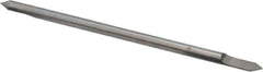 Accupro - 1/8 Inch Diameter, 3 Inch Overall Length, 3/8 Inch Split Length, Solid Carbide, Conical Point Split End Carbide Blank - Single End, 60° Point - Exact Tool & Supply