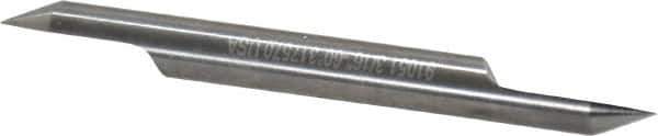 Accupro - 3/16 Inch Diameter, 2 Inch Overall Length, 3/8 Inch Split Length, Solid Carbide, Conical Point Split End Carbide Blank - Single End, 60° Point - Exact Tool & Supply