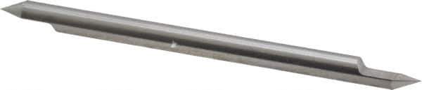 Accupro - 1/4 Inch Diameter, 4 Inch Overall Length, 3/8 Inch Split Length, Solid Carbide, Conical Point Split End Carbide Blank - Single End, 60° Point - Exact Tool & Supply