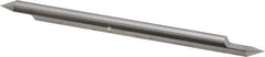 Accupro - 1/4 Inch Diameter, 4 Inch Overall Length, 3/8 Inch Split Length, Solid Carbide, Conical Point Split End Carbide Blank - Single End, 60° Point - Exact Tool & Supply