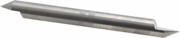 Accupro - 3/8 Inch Diameter, 4 Inch Overall Length, 1/2 Inch Split Length, Solid Carbide, Conical Point Split End Carbide Blank - Single End, 60° Point - Exact Tool & Supply