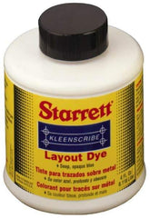 Starrett - Blue Layout Fluid - 32 Ounce Can - Exact Tool & Supply