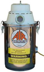 AIR Systems - 2 Gal, Stainless Steel Tank, Dry, Toxic Dust Vacuum Cleaner - 1.3 hp, 7.5 Amps - Exact Tool & Supply