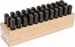 Made in USA - 36 Piece, 1/4" Character Steel Stamp Set - Exact Tool & Supply