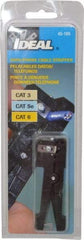 Ideal - Coaxial Wire Stripper - For Use with Cat5, CB Antenna Cable, SJ Cord, SJT Cord, SO Cord, Tightly Wrapped Stranded Cable, Twisted Pair Wire - Exact Tool & Supply