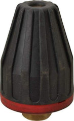 Dirt Killer - 4,700 psi Rotating, Brass, Ceramic & Plastic, Blast Pressure Washer Nozzle - 8mm Orifice Diam, 1/4" Thread, NPT, Red - Exact Tool & Supply