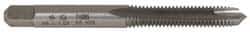 Made in USA - M2x0.40 Metric Coarse, 2 Flute, Bright Finish, High Speed Steel Spiral Point Tap - Plug Chamfer, Right Hand Thread, 1-3/4" OAL, 7/16" Thread Length, 0.141" Shank Diam, 6H Class of Fit - Exact Tool & Supply