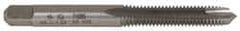 Made in USA - M2x0.40 Metric Coarse, 2 Flute, Bright Finish, High Speed Steel Spiral Point Tap - Plug Chamfer, Right Hand Thread, 1-3/4" OAL, 7/16" Thread Length, 0.141" Shank Diam, 6H Class of Fit - Exact Tool & Supply