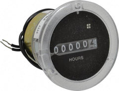 Trumeter - 6 Digit Wheel Display Hour Meter - No Reset - Exact Tool & Supply
