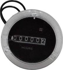 Trumeter - 6 Digit Wheel Display Hour Meter - No Reset - Exact Tool & Supply