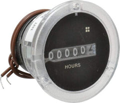 Trumeter - 6 Digit Wheel Display Hour Meter - No Reset - Exact Tool & Supply