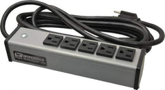 Wiremold - 5 Outlets, 120 Volts, 15 Amps, 15' Cord, Power Outlet Strip - Free Hanging Mount, 5-15 NEMA Configuration, 9-1/4" Strip, cULus Listed - Exact Tool & Supply