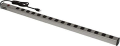 Wiremold - 16 Outlets, 120 Volts, 15 Amps, 6' Cord, Power Outlet Strip - Raceway Mount, 5-15 NEMA Configuration, 48" Strip, cULus Listed - Exact Tool & Supply