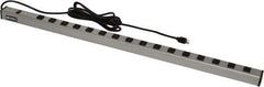 Wiremold - 16 Outlets, 120 Volts, 15 Amps, 15' Cord, Power Outlet Strip - Raceway Mount, 5-15 NEMA Configuration, 48" Strip, cULus Listed - Exact Tool & Supply