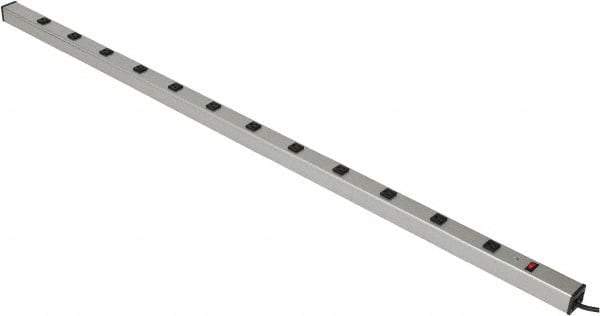 Wiremold - 12 Outlets, 120 Volts, 15 Amps, 15' Cord, Power Outlet Strip - Raceway Mount, 5-15 NEMA Configuration, 72" Strip, cULus Listed - Exact Tool & Supply