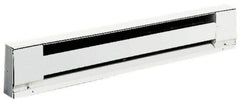 TPI - 60" Long, 240 Volt, 1250/938 Watt, 4250/3189 BTU, Electric Baseboard Heater - Stainless Steel Element, Aluminum Fins, White - Exact Tool & Supply