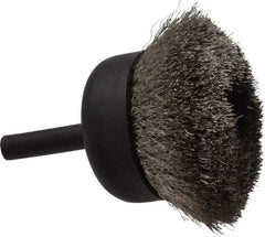 Osborn - 1-3/4" Diam, 1/4" Shank Diam, Stainless Steel Fill Cup Brush - 0.006 Wire Diam, 1/2" Trim Length, 13,000 Max RPM - Exact Tool & Supply