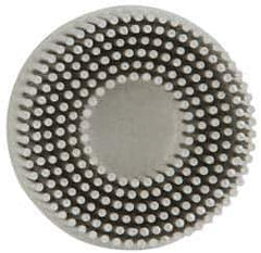 3M - 2" 120 Grit Ceramic Tapered Disc Brush - Fine Grade, Type R Quick Change Connector, 5/8" Trim Length - Exact Tool & Supply
