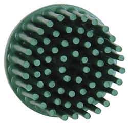 3M - 1" 50 Grit Ceramic Straight Disc Brush - Coarse Grade, Type R Quick Change Connector, 5/8" Trim Length - Exact Tool & Supply