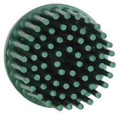 3M - 1" 50 Grit Ceramic Straight Disc Brush - Coarse Grade, Type R Quick Change Connector, 5/8" Trim Length - Exact Tool & Supply