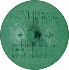 3M - 2" 50 Grit Ceramic Tapered Disc Brush - Coarse Grade, Type R Quick Change Connector, 5/8" Trim Length - Exact Tool & Supply