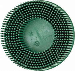 3M - 3" 50 Grit Ceramic Tapered Disc Brush - Coarse Grade, Type R Quick Change Connector, 5/8" Trim Length - Exact Tool & Supply