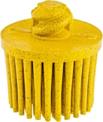 3M - 1" 80 Grit Ceramic Straight Disc Brush - Medium Grade, Type R Quick Change Connector, 5/8" Trim Length - Exact Tool & Supply