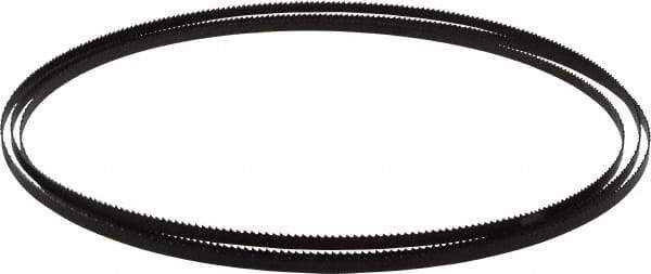 Starrett - 10 TPI, 7' 9-1/2" Long x 1/4" Wide x 0.025" Thick, Welded Band Saw Blade - Carbon Steel, Toothed Edge, Raker Tooth Set, Flexible Back, Contour Cutting - Exact Tool & Supply