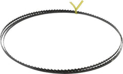 Starrett - 4 TPI, 7' 9-1/2" Long x 1/4" Wide x 0.025" Thick, Welded Band Saw Blade - Carbon Steel, Toothed Edge, Raker Tooth Set, Flexible Back, Contour Cutting - Exact Tool & Supply