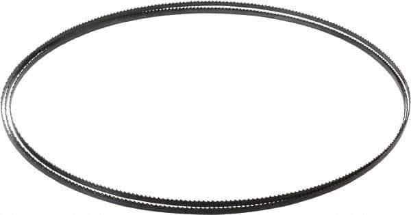Starrett - 10 TPI, 7' 9-1/2" Long x 3/16" Wide x 0.025" Thick, Welded Band Saw Blade - Carbon Steel, Toothed Edge, Raker Tooth Set, Flexible Back, Contour Cutting - Exact Tool & Supply