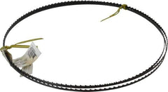 Starrett - 4 TPI, 7' 9-1/2" Long x 3/16" Wide x 0.025" Thick, Welded Band Saw Blade - Carbon Steel, Toothed Edge, Raker Tooth Set, Flexible Back, Contour Cutting - Exact Tool & Supply
