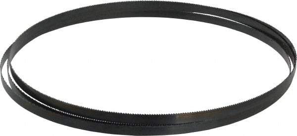 Starrett - 14 TPI, 7' 9-1/2" Long x 3/8" Wide x 0.025" Thick, Welded Band Saw Blade - Carbon Steel, Toothed Edge, Raker Tooth Set, Flexible Back, Contour Cutting - Exact Tool & Supply