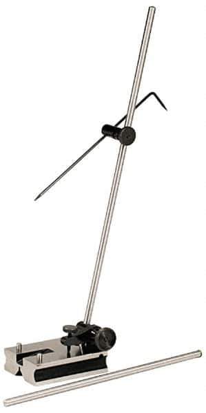 Value Collection - 2 Spindle, 12 and 18 Inch Spindle Length, Surface Gage - 3-1/4 Inch Long x 2-1/2 Inch Wide Base, 1-1/8 Inch Overall Height - Exact Tool & Supply