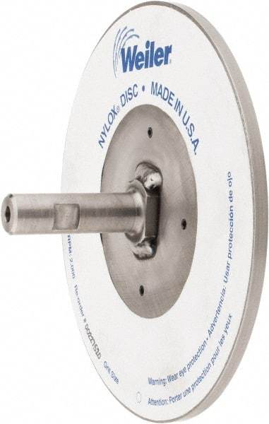 Weiler - 7/8" Arbor Hole to 3/4" Shank Diam Drive Arbor - For 8" Weiler Disc Brushes - Exact Tool & Supply