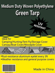 Value Collection - 20' Long x 16' Wide Polyethylene Tarp & Dust Cover - Green, 9 to 10 mil Thickness - Exact Tool & Supply