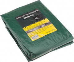Value Collection - 24' Long x 18' Wide Polyethylene Tarp & Dust Cover - Green, 9 to 10 mil Thickness - Exact Tool & Supply