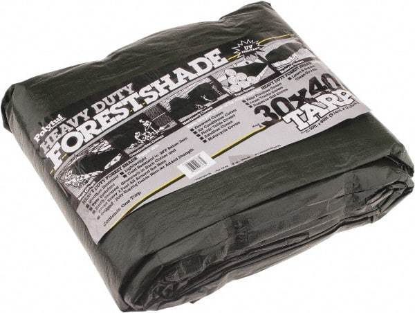Value Collection - 40' Long x 30' Wide Polyethylene Tarp & Dust Cover - Green, 9 to 10 mil Thickness - Exact Tool & Supply