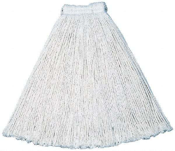Rubbermaid - 1" White Head Band, Large Cotton #24 Size Cut End Mop Head - 4 Ply, Side Loading Connection, Use for General Purpose - Exact Tool & Supply