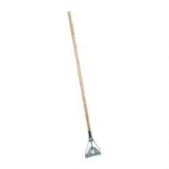 Rubbermaid - 60" Wood Quick Connect Mop Handle - 15/16" Handle Diam, Steel Connector, Use with Wet Mops - Exact Tool & Supply