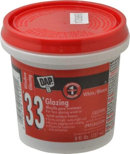 DAP - 8 oz Glazing Compound - White - Exact Tool & Supply