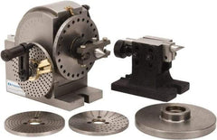 Interstate - Headstock Taper B&S 1, 1-1/2 - 8 Spindle Thread, Semi-Universal Dividing Head - 5.046" Centerline Height, 10-3/32" Swing, 9.96" Long x 6.42" Wide x 8.66" High - Exact Tool & Supply