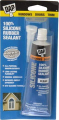 DAP - 2.8 oz Tube Clear RTV Silicone Joint Sealant - -40 to 400°F Operating Temp, 10 to 20 min Tack Free Dry Time, 24 hr Full Cure Time - Exact Tool & Supply