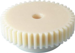 Poly Hi Solidur - 12 Pitch, 3-1/2" Pitch Diam, 3.666" OD, 42 Tooth Spur Gear - 3/4" Face Width, 1/2" Bore Diam, 2-1/2" Hub Diam, 14.5° Pressure Angle, Nylon - Exact Tool & Supply