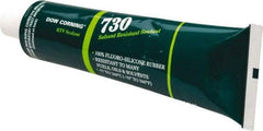 Dow Corning - 3.04 oz Tube White RTV Silicone Joint Sealant - -85 to 500°F Operating Temp, 14 min Tack Free Dry Time, 24 hr Full Cure Time, Series 730 - Exact Tool & Supply