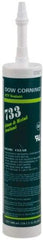 Dow Corning - 10.1 oz Cartridge Clear RTV Silicone Joint Sealant - Food Safe, -70 to 350°F Operating Temp, 15 min Tack Free Dry Time, 24 hr Full Cure Time, Series 733 - Exact Tool & Supply