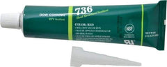 Dow Corning - 3 oz Tube Red RTV Silicone Joint Sealant - -85 to 500°F Operating Temp, 17 min Tack Free Dry Time, 24 hr Full Cure Time, Series 736 - Exact Tool & Supply
