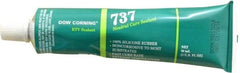 Dow Corning - 3 oz Cartridge Clear RTV Silicone Joint Sealant - -85 to 350°F Operating Temp, 14 min Tack Free Dry Time, 24 hr Full Cure Time, Series 737 - Exact Tool & Supply