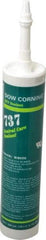 Dow Corning - 10.1 oz Cartridge White RTV Silicone Joint Sealant - -85 to 350°F Operating Temp, 14 min Tack Free Dry Time, 24 hr Full Cure Time, Series 737 - Exact Tool & Supply